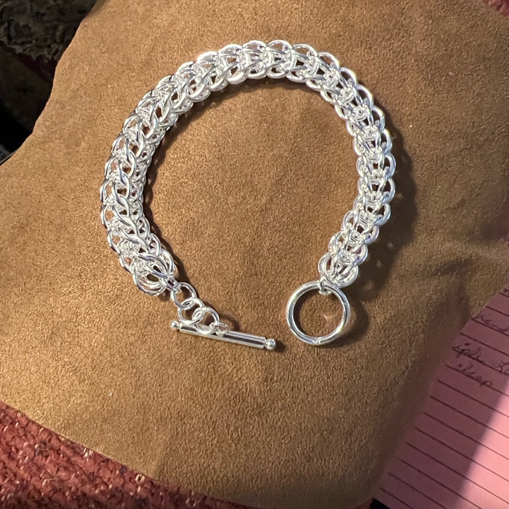 Byzantine Toggle Bracelet in Silver-Tone